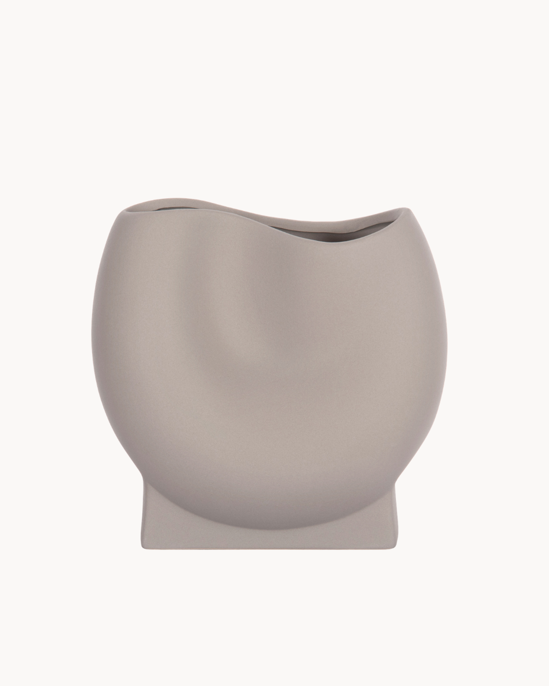 Modern Διακοσμητικό Βάζο Κεραμικό 26x14x25 εκ. Γκρι - Image 3