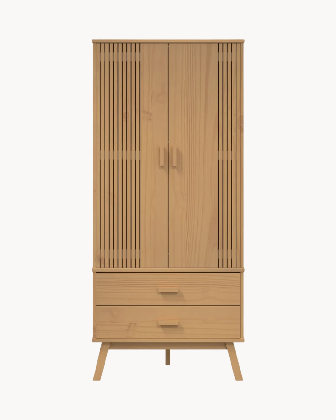 Scandinavian Μασίφ Ξύλινη Ντουλάπα 76,5 εκ. Μελί - Image 4