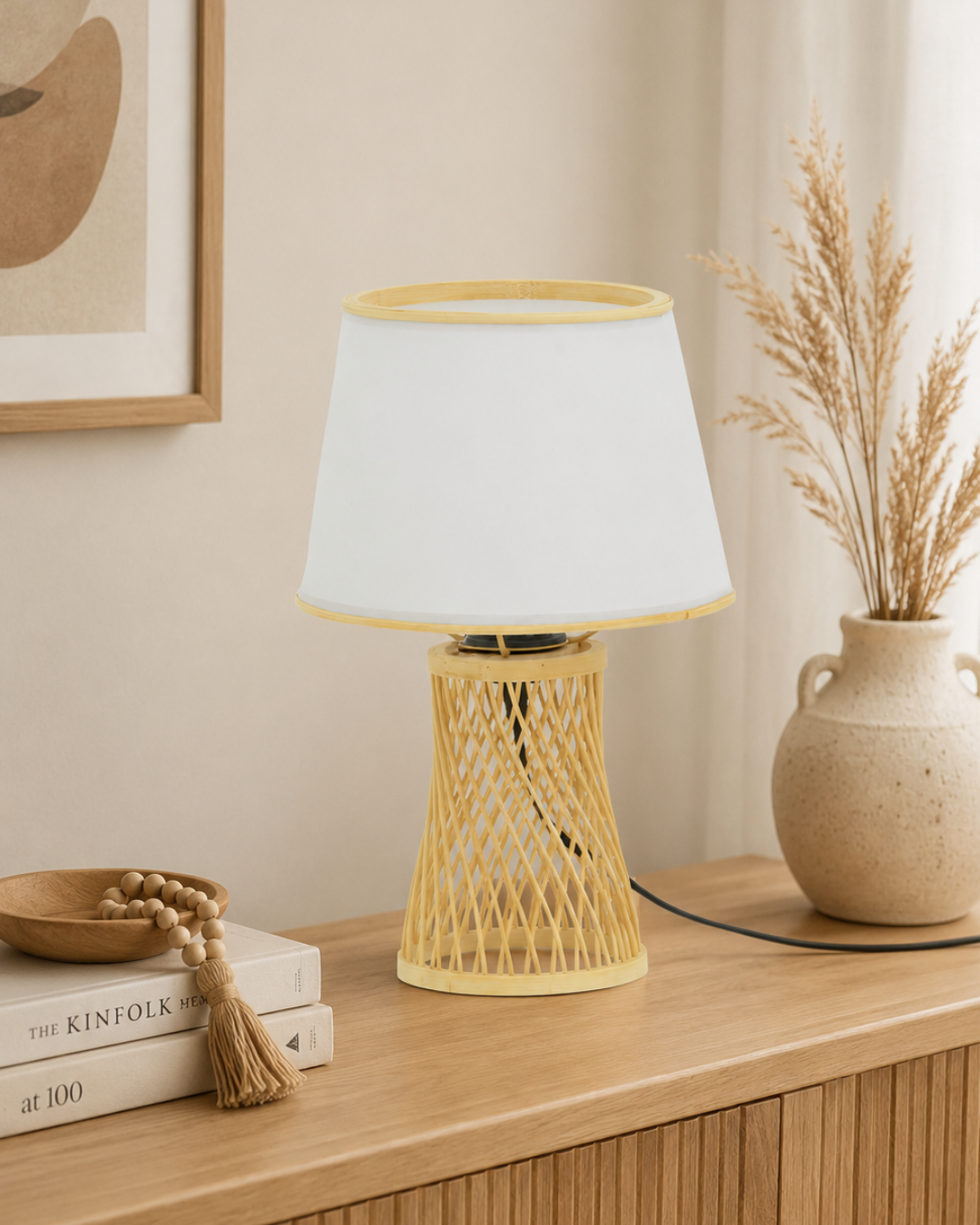 Boho Επιτραπέζιο Φωτιστικό Bamboo 24x37εκ Φυσικό - Image 2