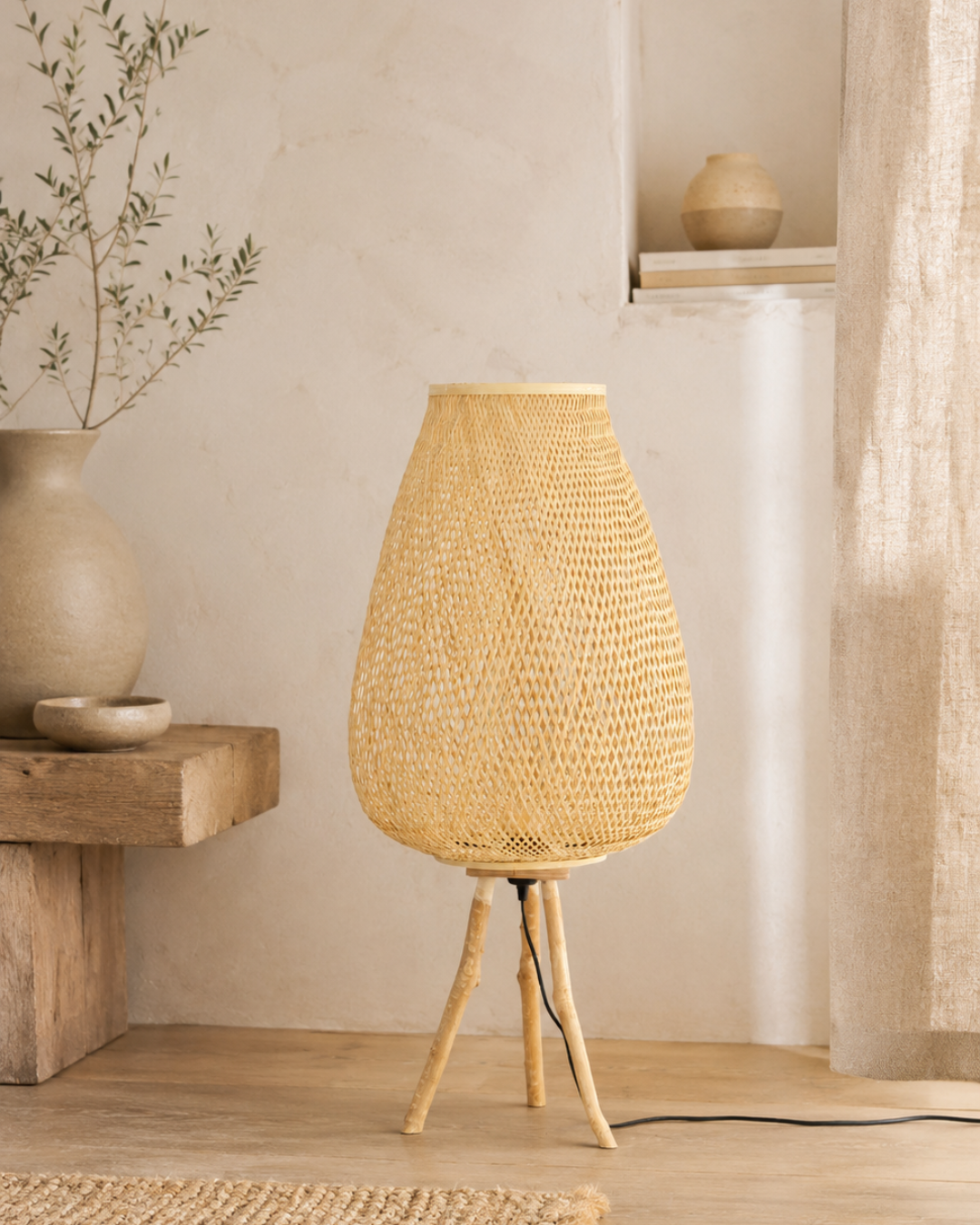 Boho Φωτιστικό Δαπέδου 46x46x94 εκ. Φυσικό - Image 2