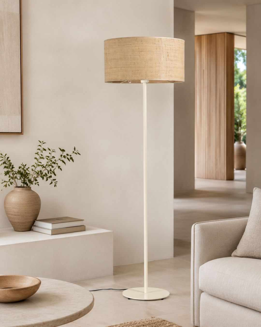 Boho Φωτιστικό Δαπέδου Μονόφωτο 30-50x158-173 εκ. Φυσικό - Image 2