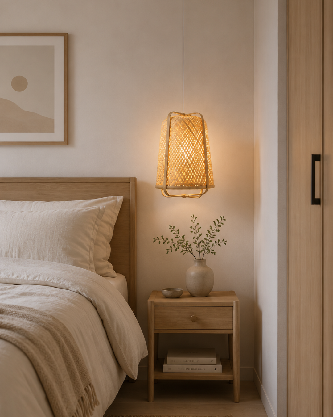 Modern Φωτιστικό Οροφής από Bamboo 40x40x53 εκ. Φυσικό - Image 2