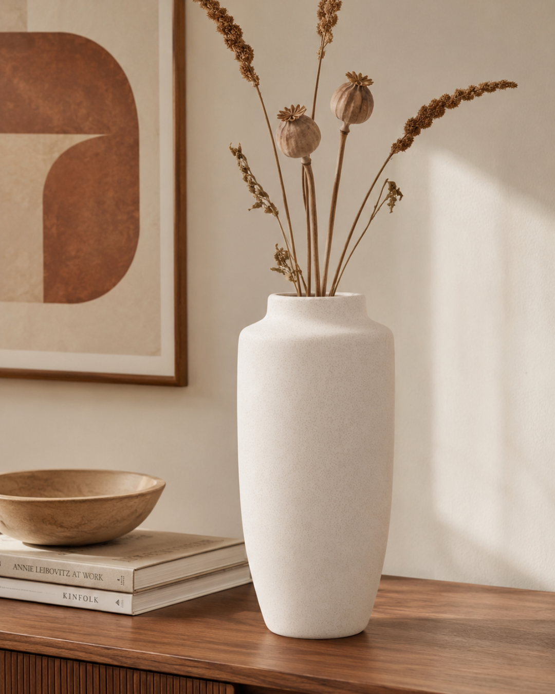 Elegant Διακοσμητικό Βάζο Κεραμικό Φ17,5x40 εκ. Εκρού - Image 2