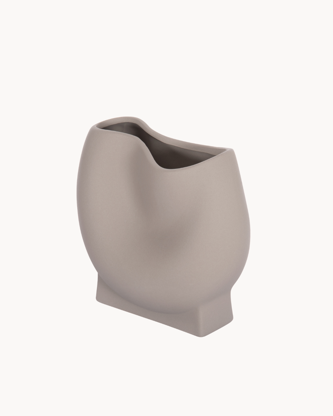 Modern Διακοσμητικό Βάζο Κεραμικό 26x14x25 εκ. Γκρι - Image 4