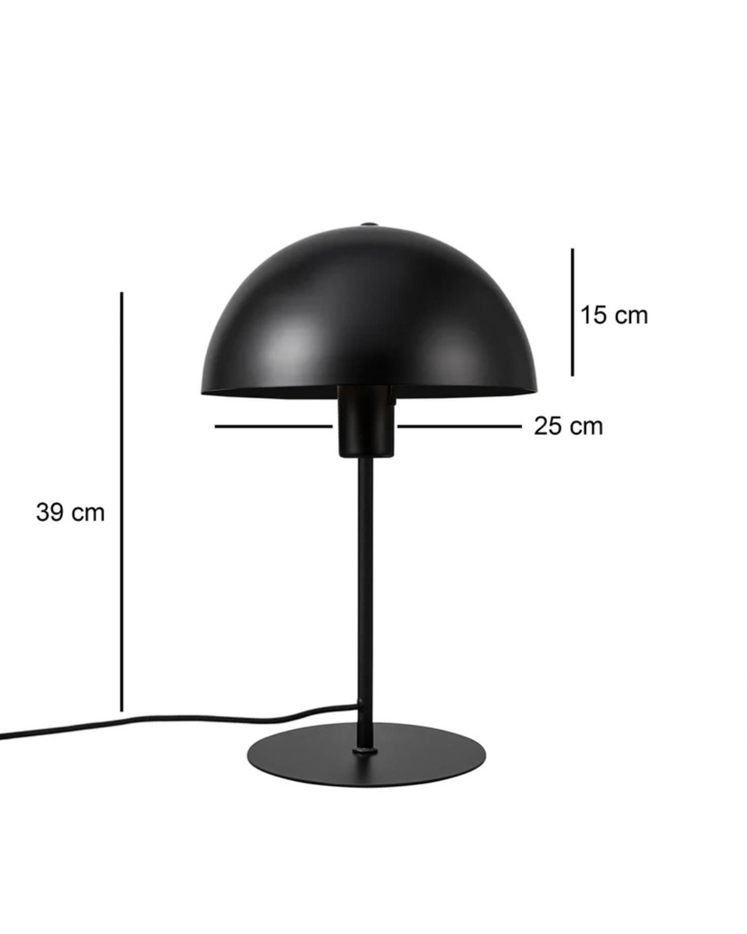 Minimal Επιτραπέζιο Φωτιστικό Γραφείου Φ25x39εκ Μαύρο - Image 5