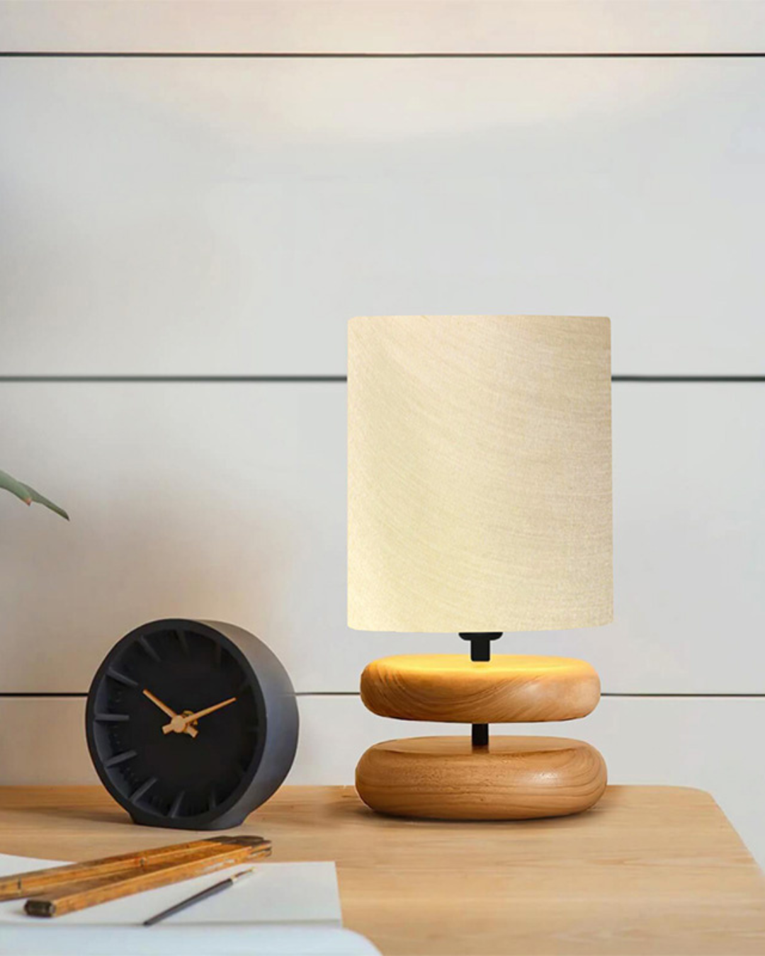 Modern Classic Ξύλινο Επιτραπέζιο Φωτιστικό 15x35εκ Φυσικό - Image 2