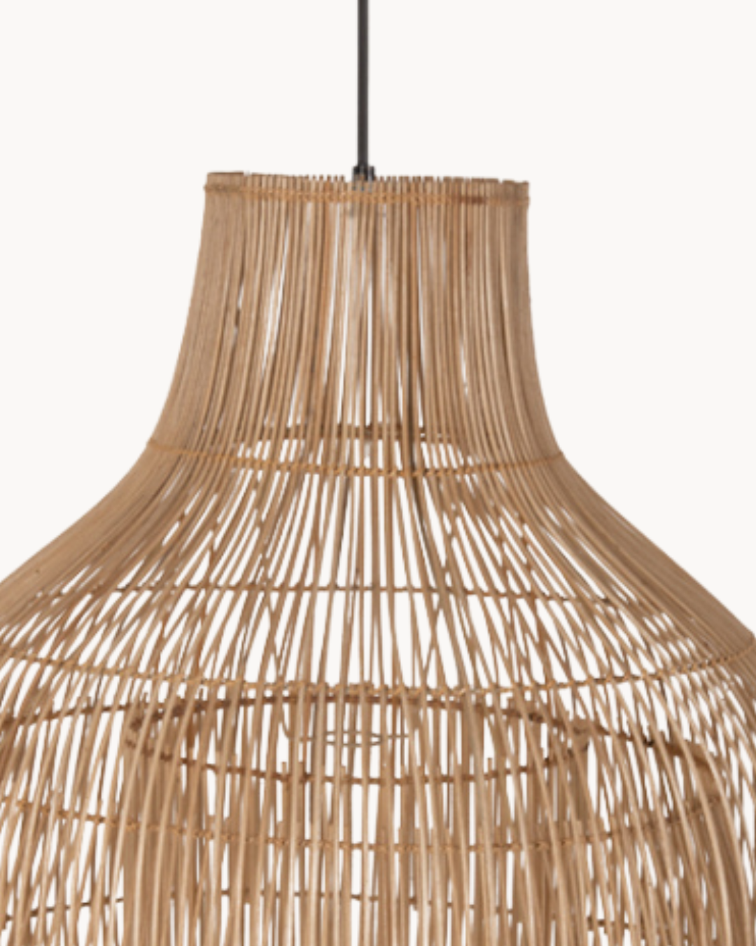Japandi Φωτιστικό Οροφής από Rattan Φ70x87 εκ. Φυσικό - Image 5