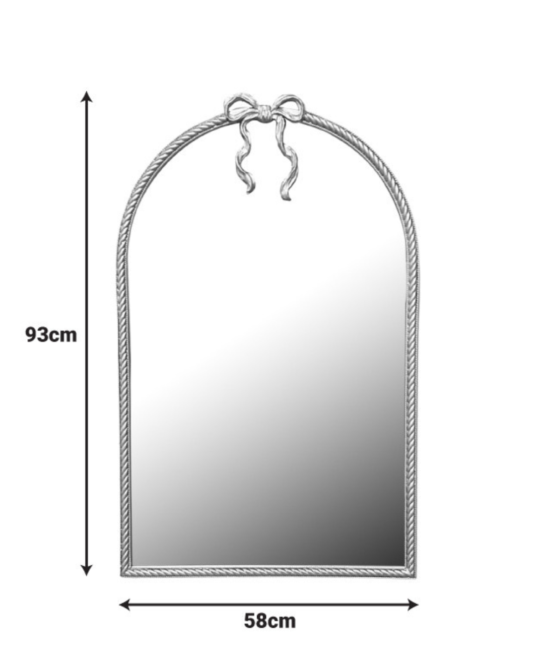 Romantic Καθρέφτης Τοίχου Αψίδα Μέταλλο 58x3x93 εκ. Χρυσό - Image 4