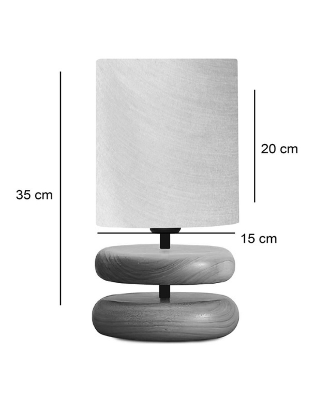 Modern Classic Ξύλινο Επιτραπέζιο Φωτιστικό 15x35εκ Φυσικό - Image 6