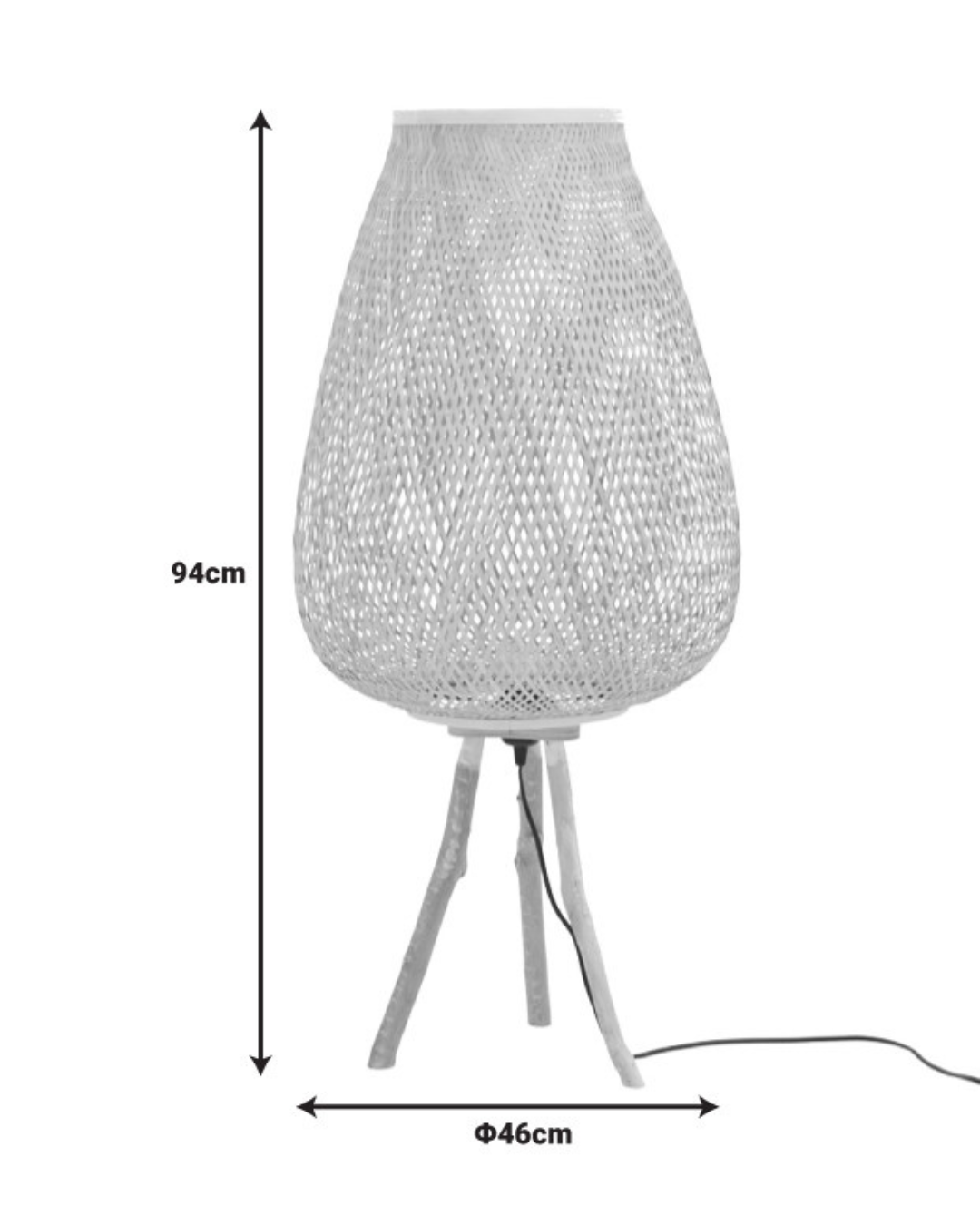 Boho Φωτιστικό Δαπέδου 46x46x94 εκ. Φυσικό - Image 5