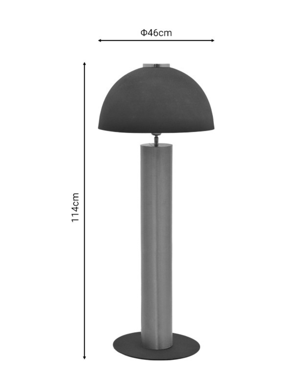 Industrial Φωτιστικό Δαπέδου Φ46x114 εκ. Μαύρο/Χρυσό - Image 5