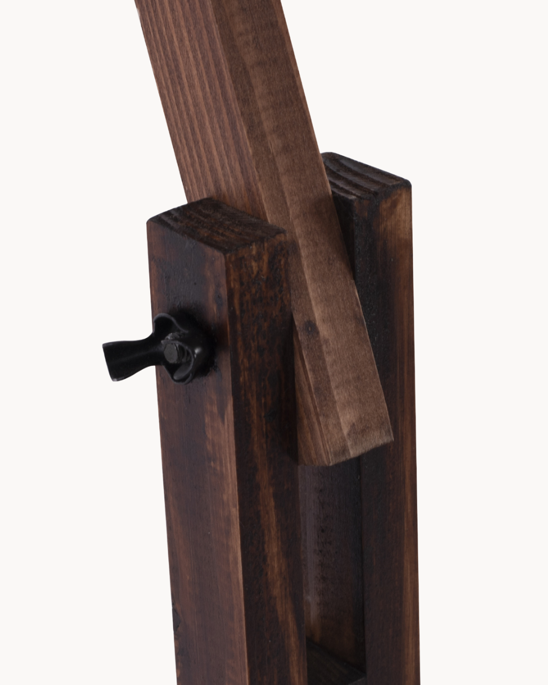 Rustic Ξύλινο Φωτιστικό Δαπέδου 40x30x160 εκ. Καρυδί-Μπεζ - Image 6