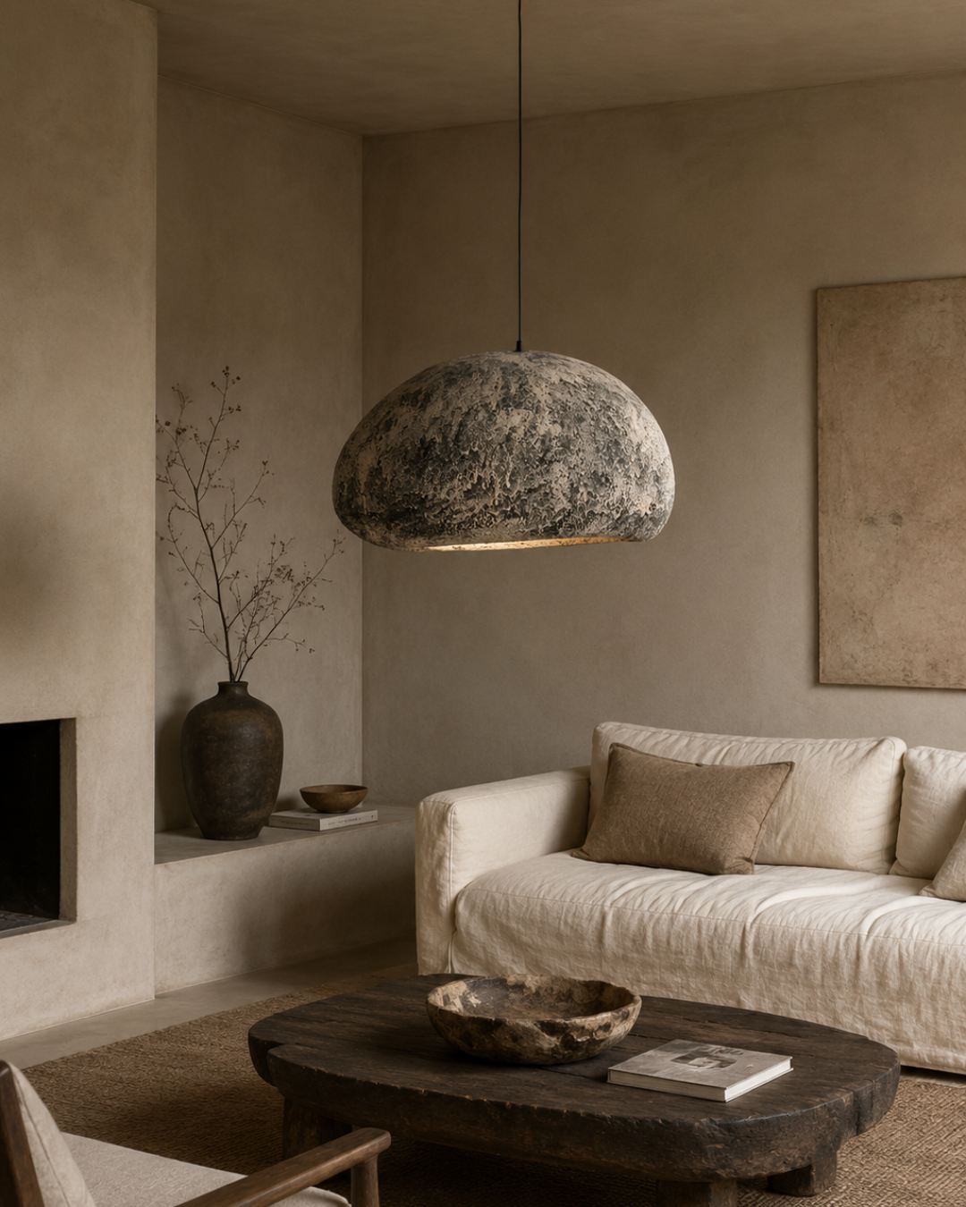 Wabi Sabi Κρεμαστό Φωτιστικό Οροφής 73x55x40 εκ. Γκρι - Image 2