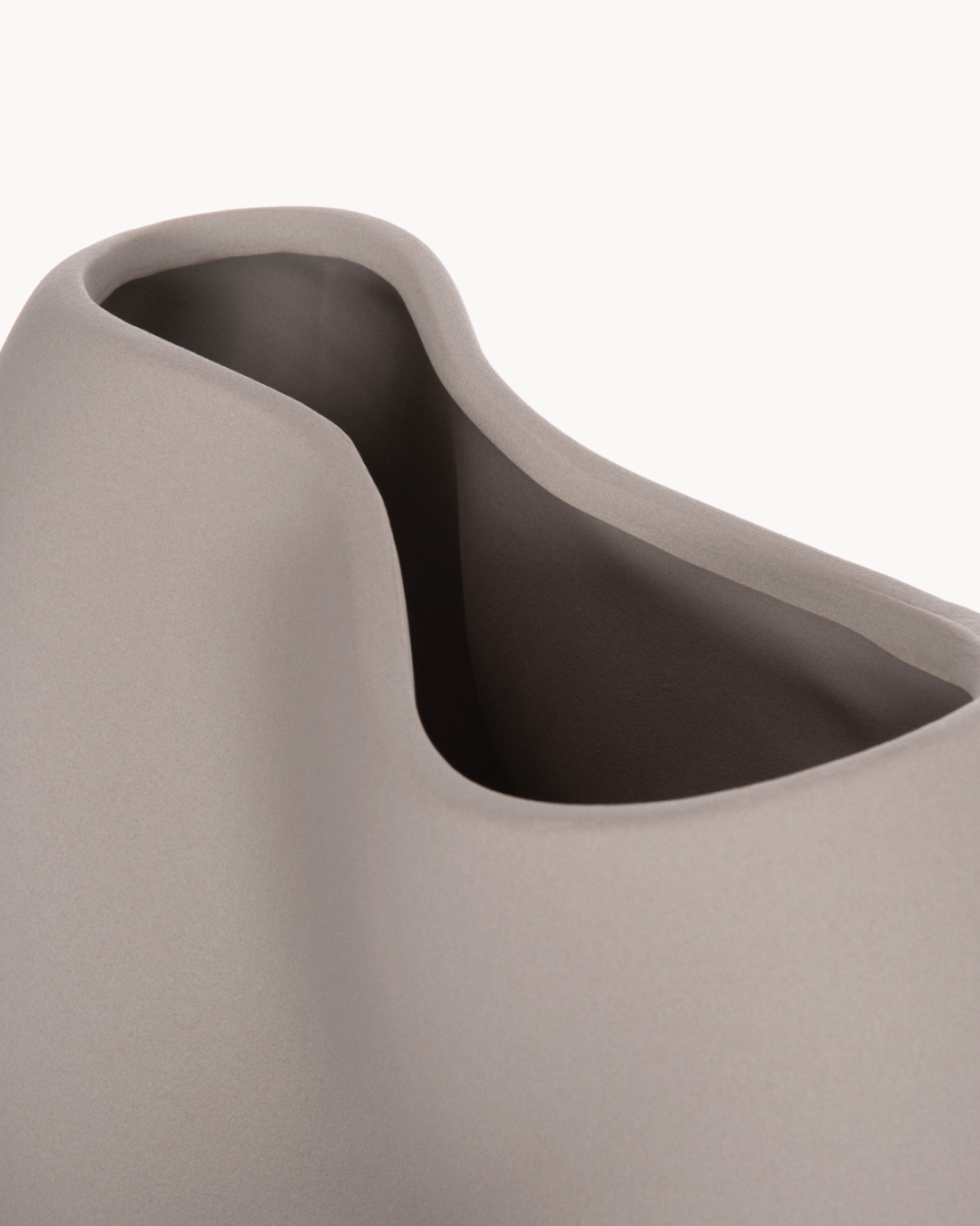 Modern Διακοσμητικό Βάζο Κεραμικό 26x14x25 εκ. Γκρι - Image 6