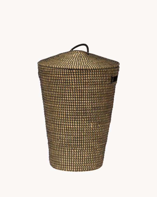Organic Boho Διακοσμητικό Καλάθι Αποθήκευσης με Καπάκι Καφέ