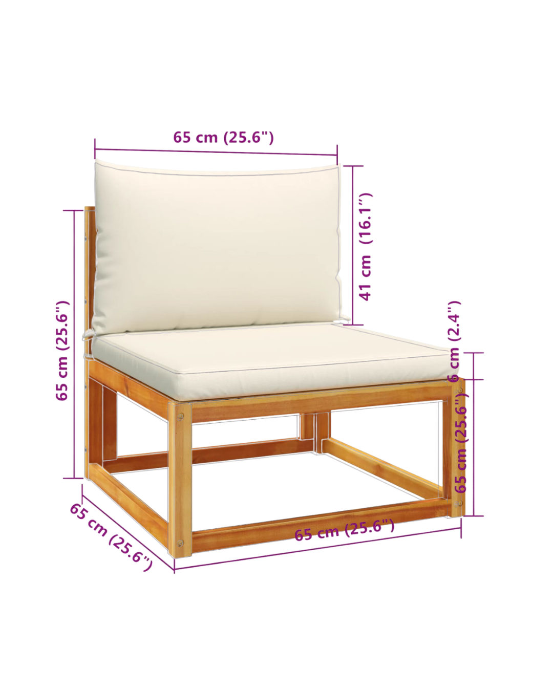 Φτιάξτε το Δικό σας Set από Μασίφ Ξύλο Ακακίας & PE Rattan Φυσικό/Κρεμ - Image 10