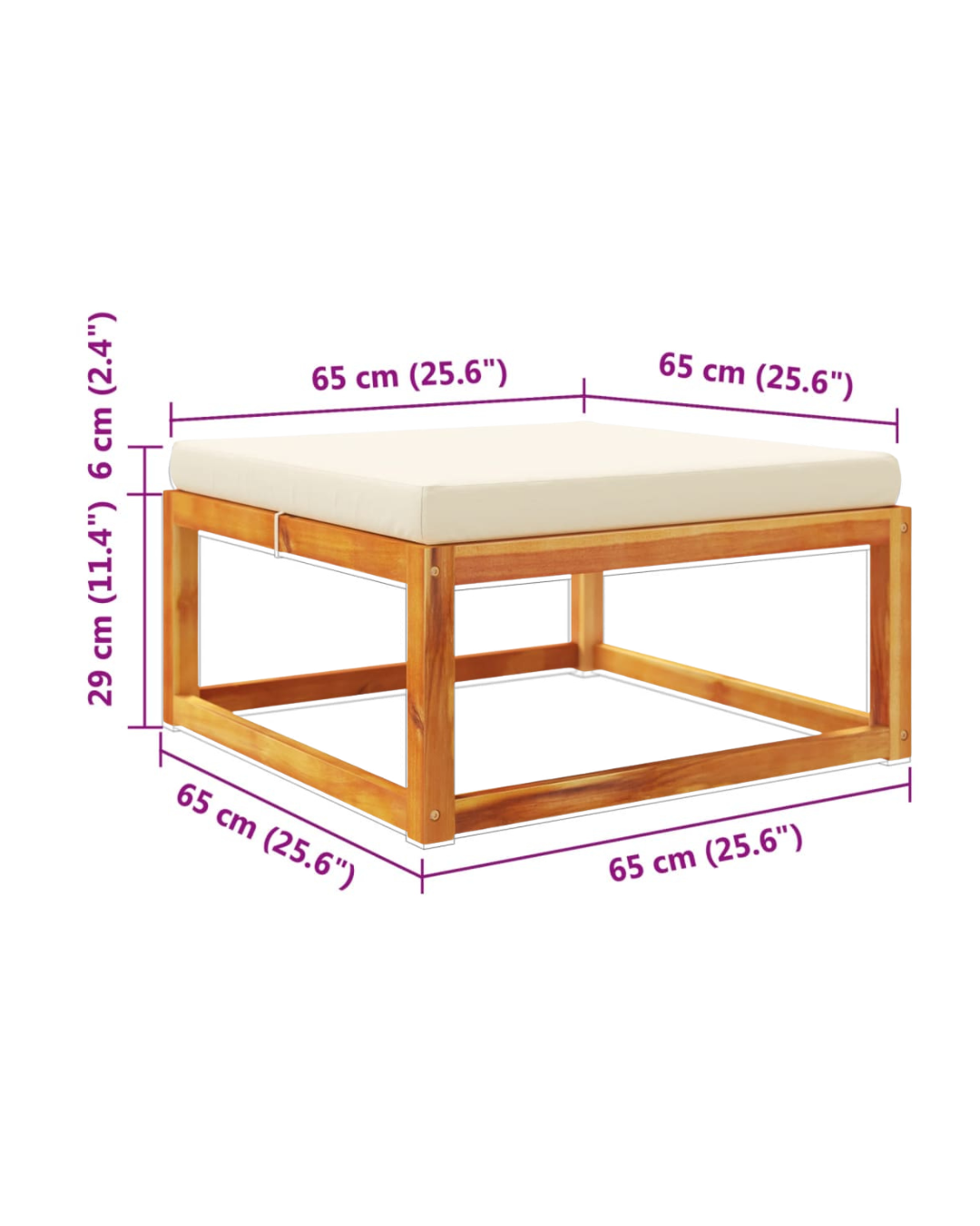 Φτιάξτε το Δικό σας Set από Μασίφ Ξύλο Ακακίας & PE Rattan Φυσικό/Κρεμ - Image 13