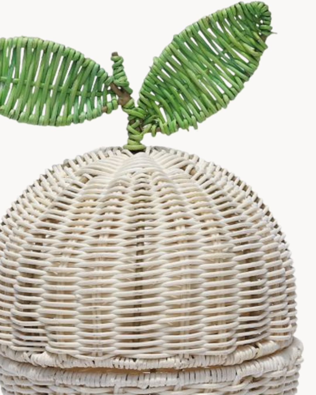 Organic Καλάθι Αποθήκευσης Αχλάδι από Επεξεργασμένο Rattan Λευκό - Image 3