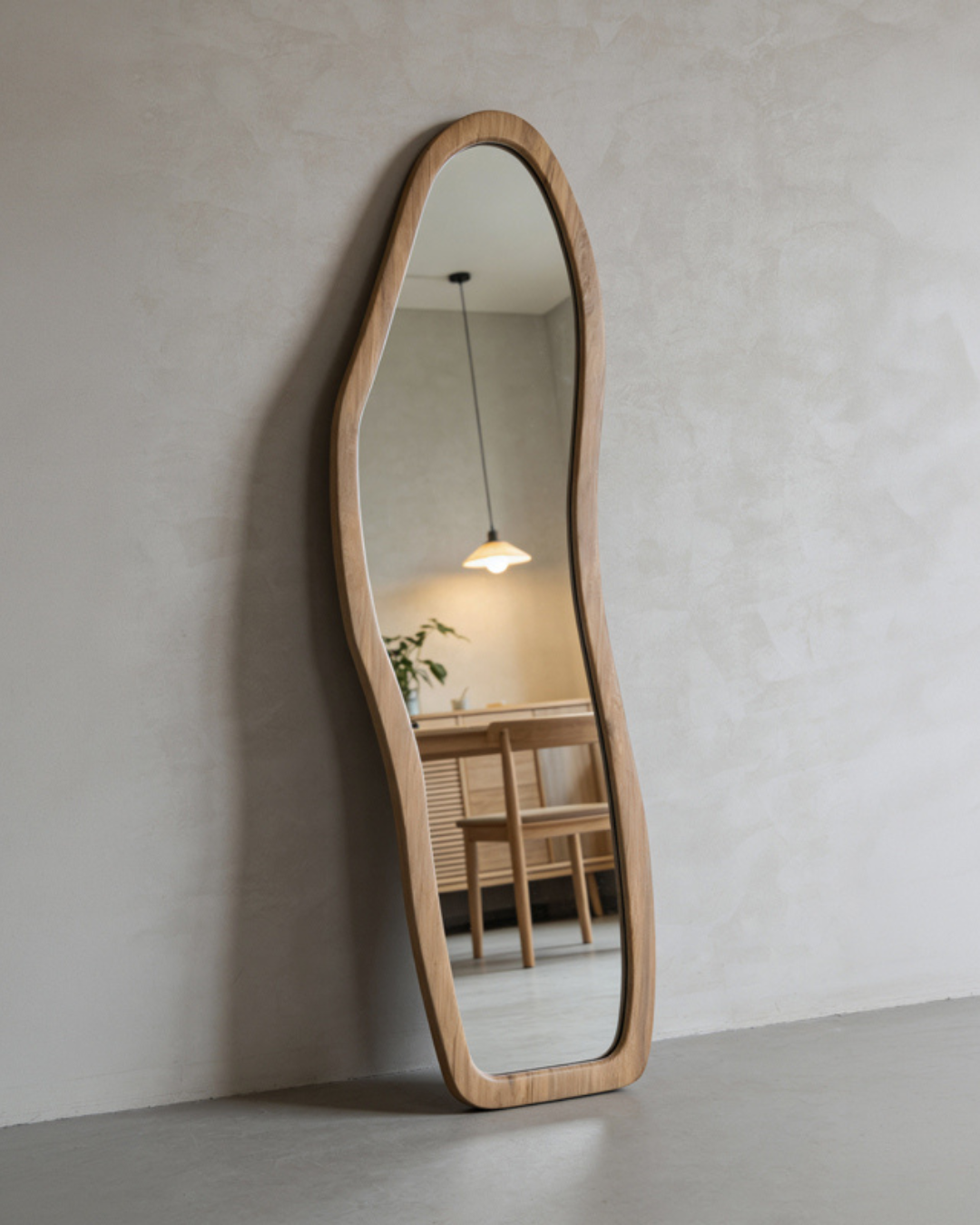 Wabi Sabi Καθρέφτης Δαπέδου από MDF 50x1,5x150 εκ. Φυσικό - Image 2