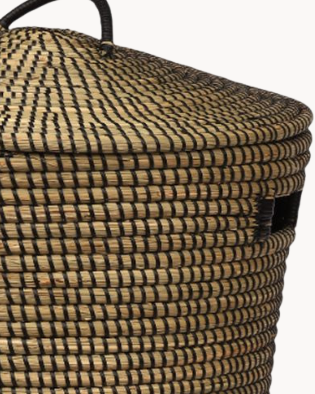 Organic Boho Διακοσμητικό Καλάθι Αποθήκευσης με Καπάκι Καφέ - Image 4