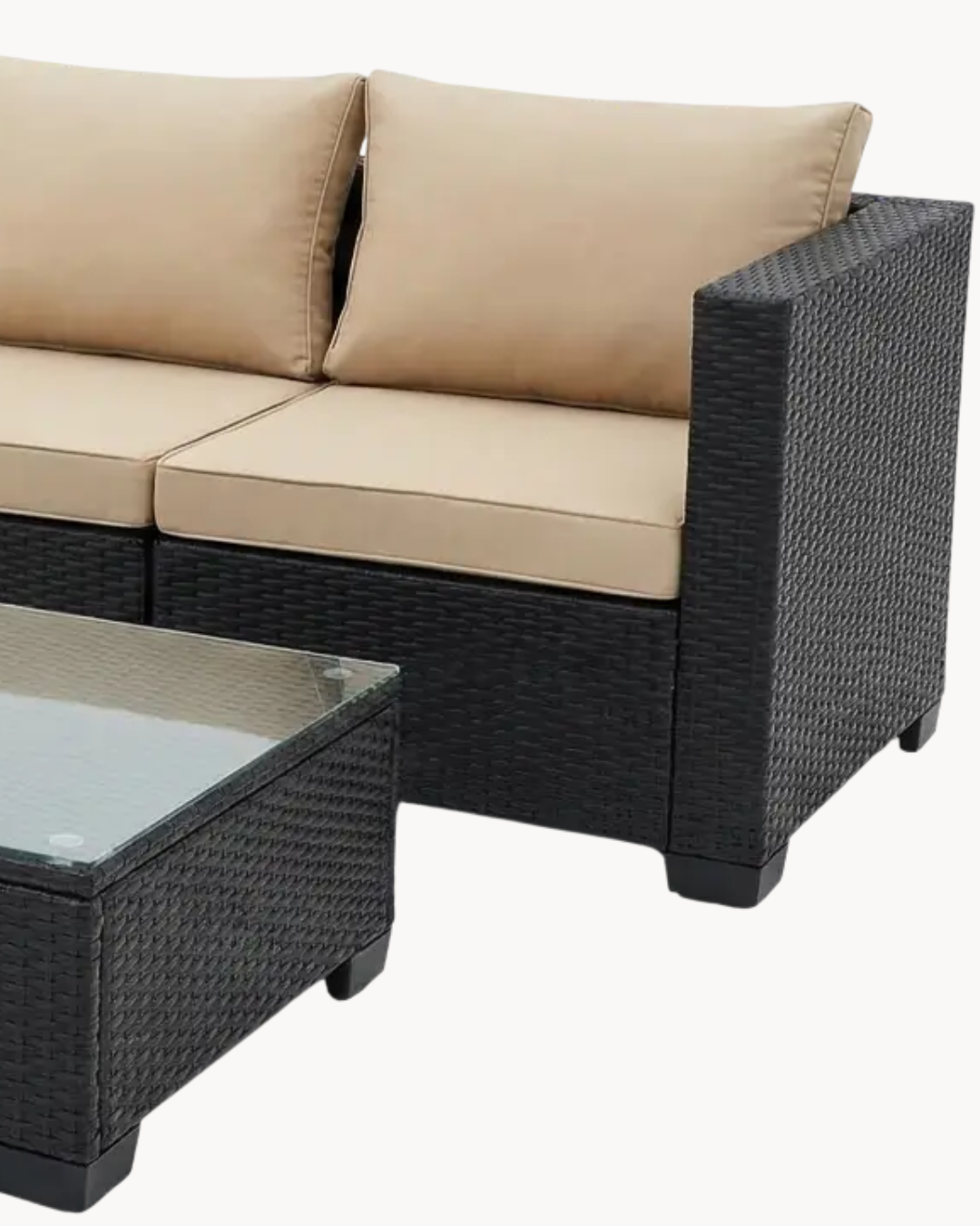 Modern Σετ Σαλονιού Κήπου Γωνιακό 230x80x67 εκ. Καφέ - Image 6