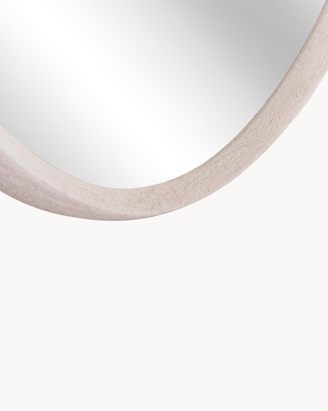 Island Cement-effect Καθρέφτης Τοίχου 48x3,2x60 εκ. Εκρού - Image 5