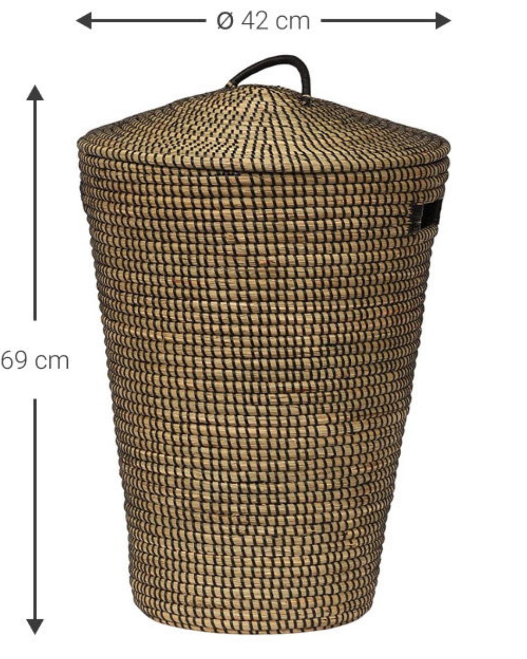 Organic Boho Διακοσμητικό Καλάθι Αποθήκευσης με Καπάκι Καφέ - Image 5