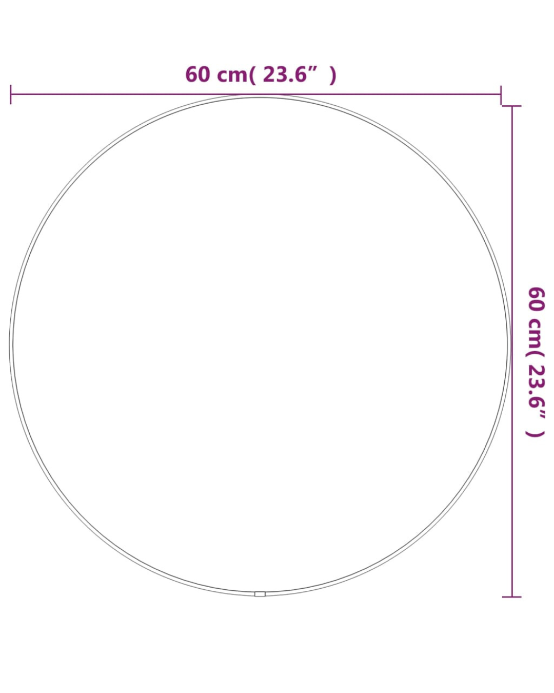 Minimal Στρογγυλός Καθρέφτης Τοίχου Φ60 εκ. Χρυσό - Image 7