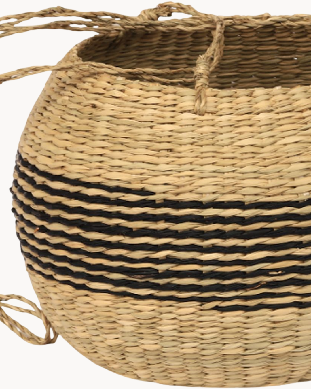 Organic Ψάθινο Διακοσμητικό Καλάθι/Κασπώ Κρεμαστό Φ27x19 εκ. Φυσικό - Image 3