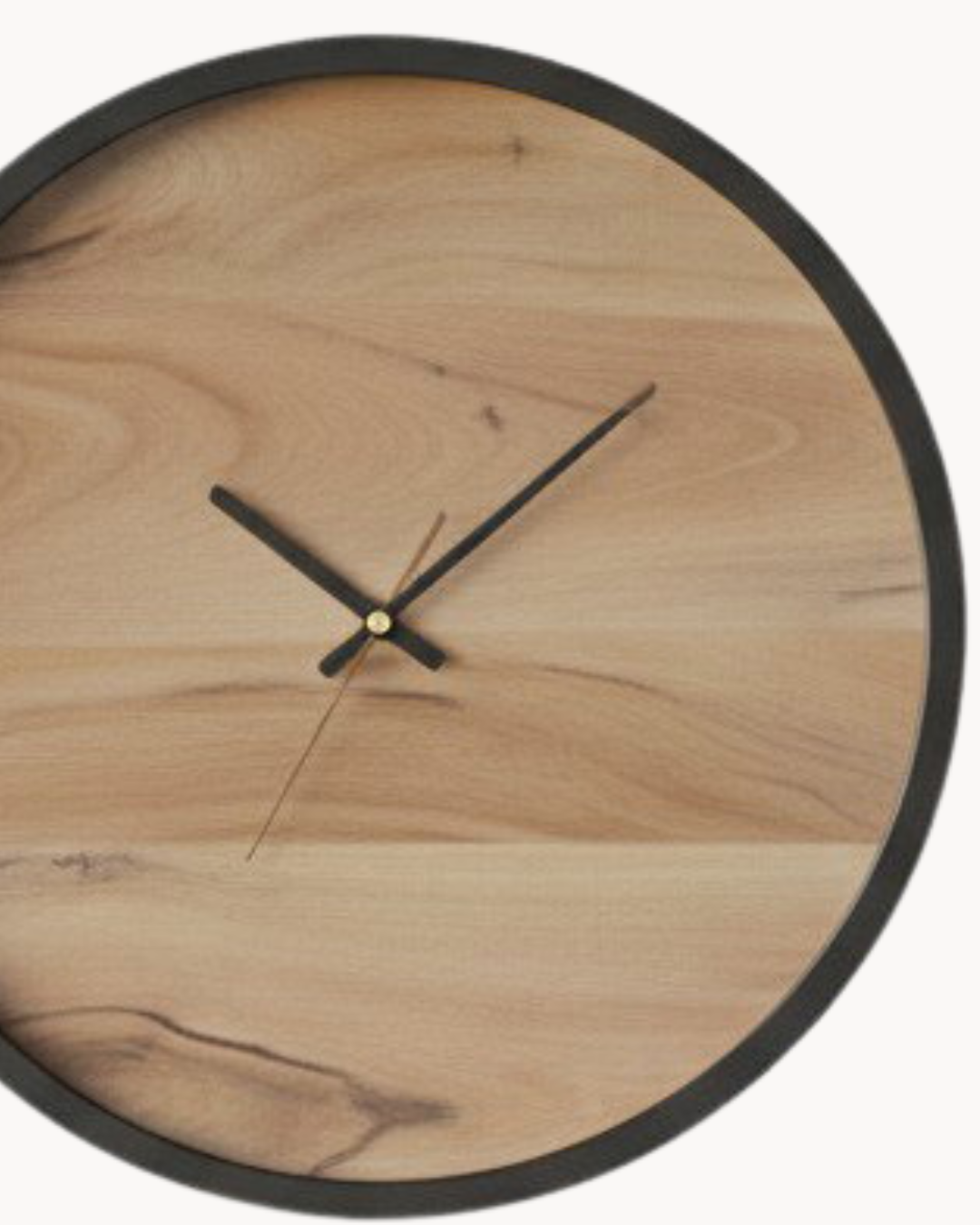 Earth Tone Ρολόι Τοίχου από Ξύλο & Μέταλλο Φ40x4 εκ. Φυσικό - Image 3