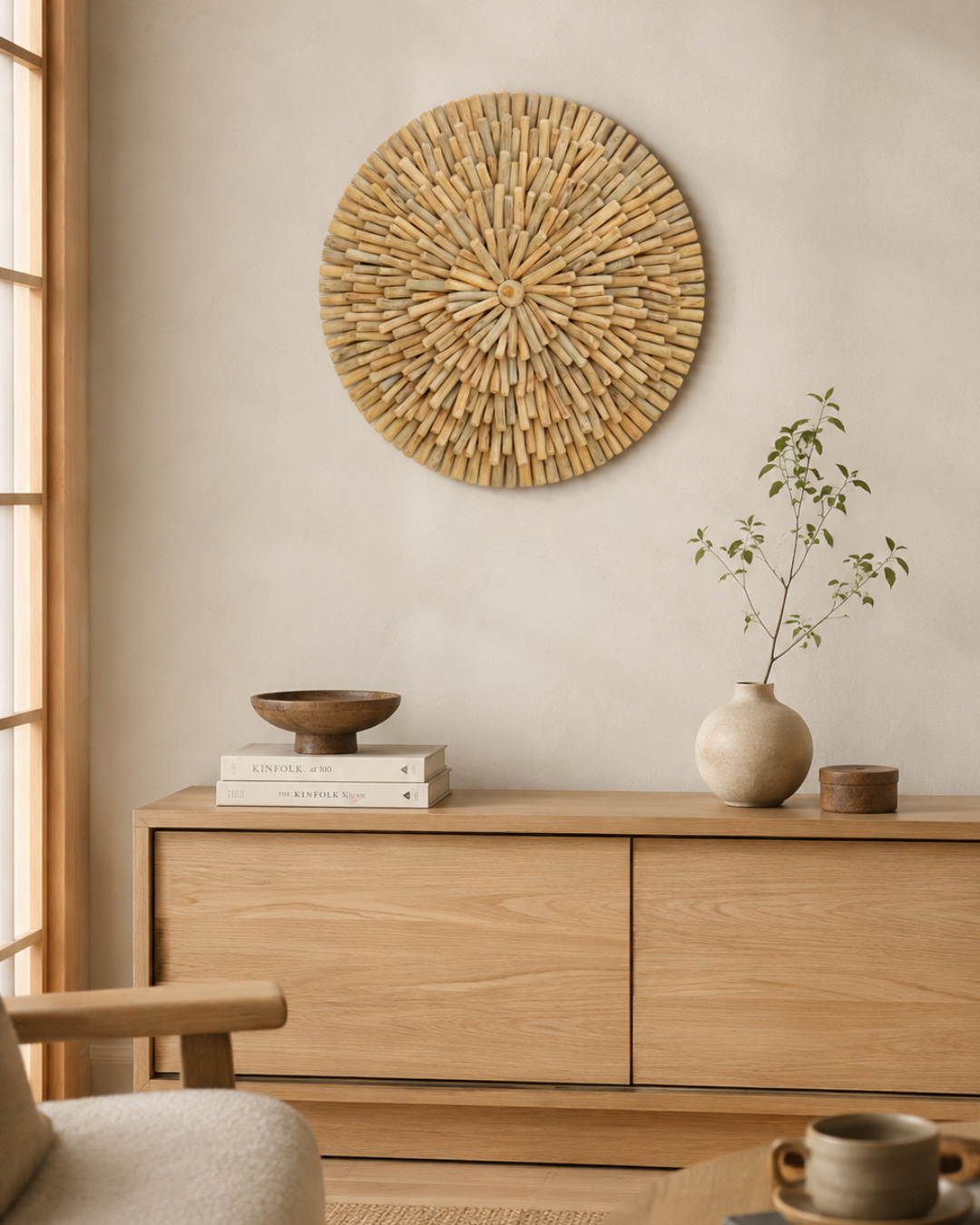 Tidewood Art Διακοσμητικό Τοίχου από Φυσικό Driftwood Φ60x5 εκ. Φυσικό - Image 2