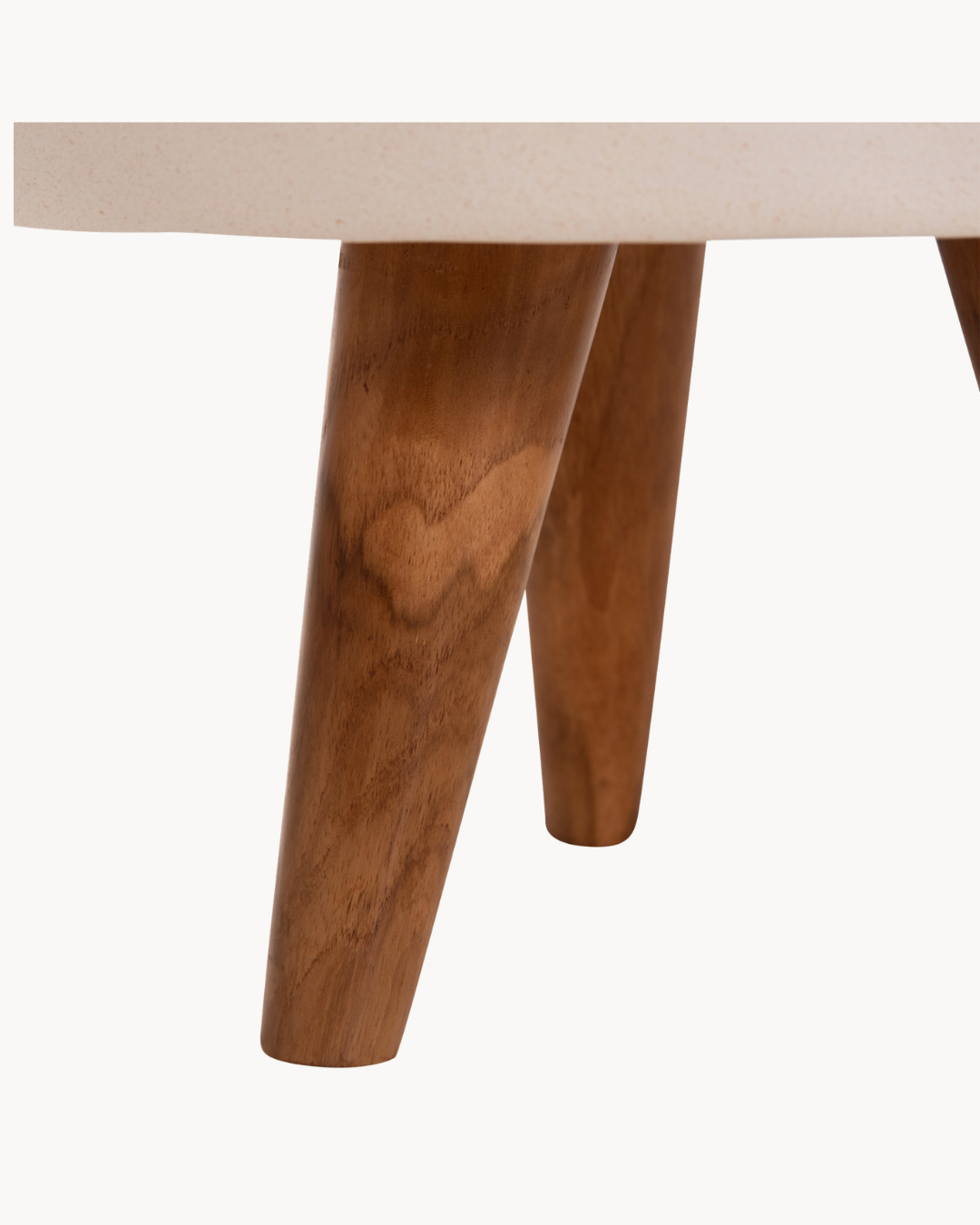 Japandi Γλάστρα / Κασπώ από Fiber Cement & Ξύλο Teak Φ37x36 εκ. Λευκό/Φυσικό - Image 5