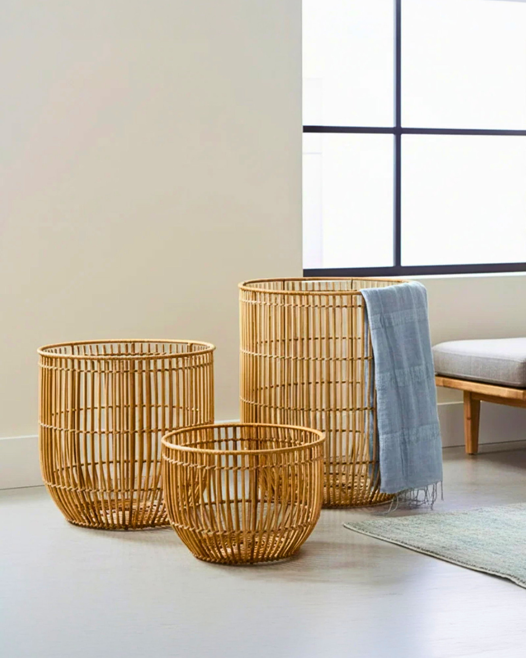 Woven Nest Σετ Διακοσμητικών Καλαθιών 3τμχ Φυσικό - Image 2