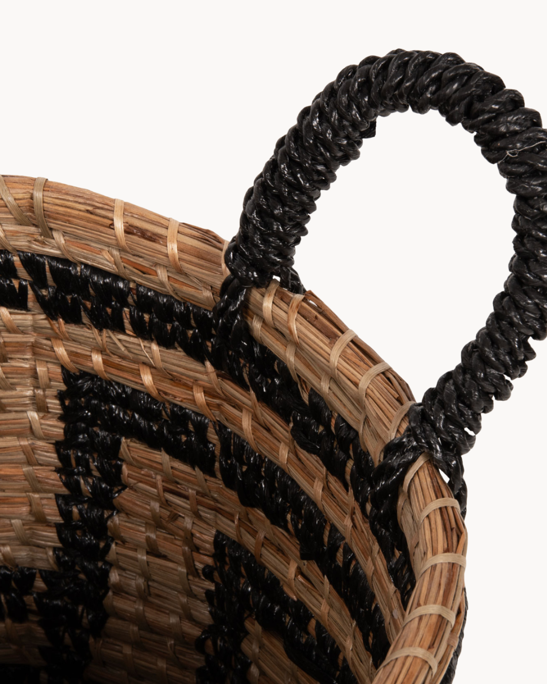 Woven Contrast Σετ 2τμχ Καλαθιών Μαύρο/Φυσικό - Image 6