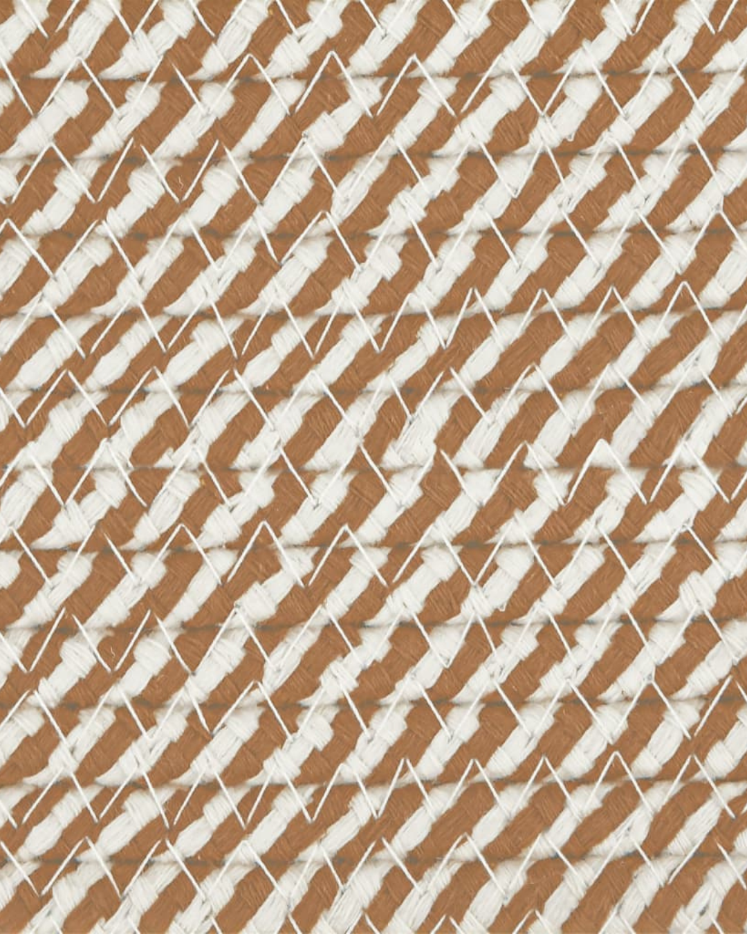 Soft Weave Σετ Καλαθιών Αποθήκευσης 2τμχ από Βαμβακερό Σχοινί Μπεζ/Λευκό - Image 6