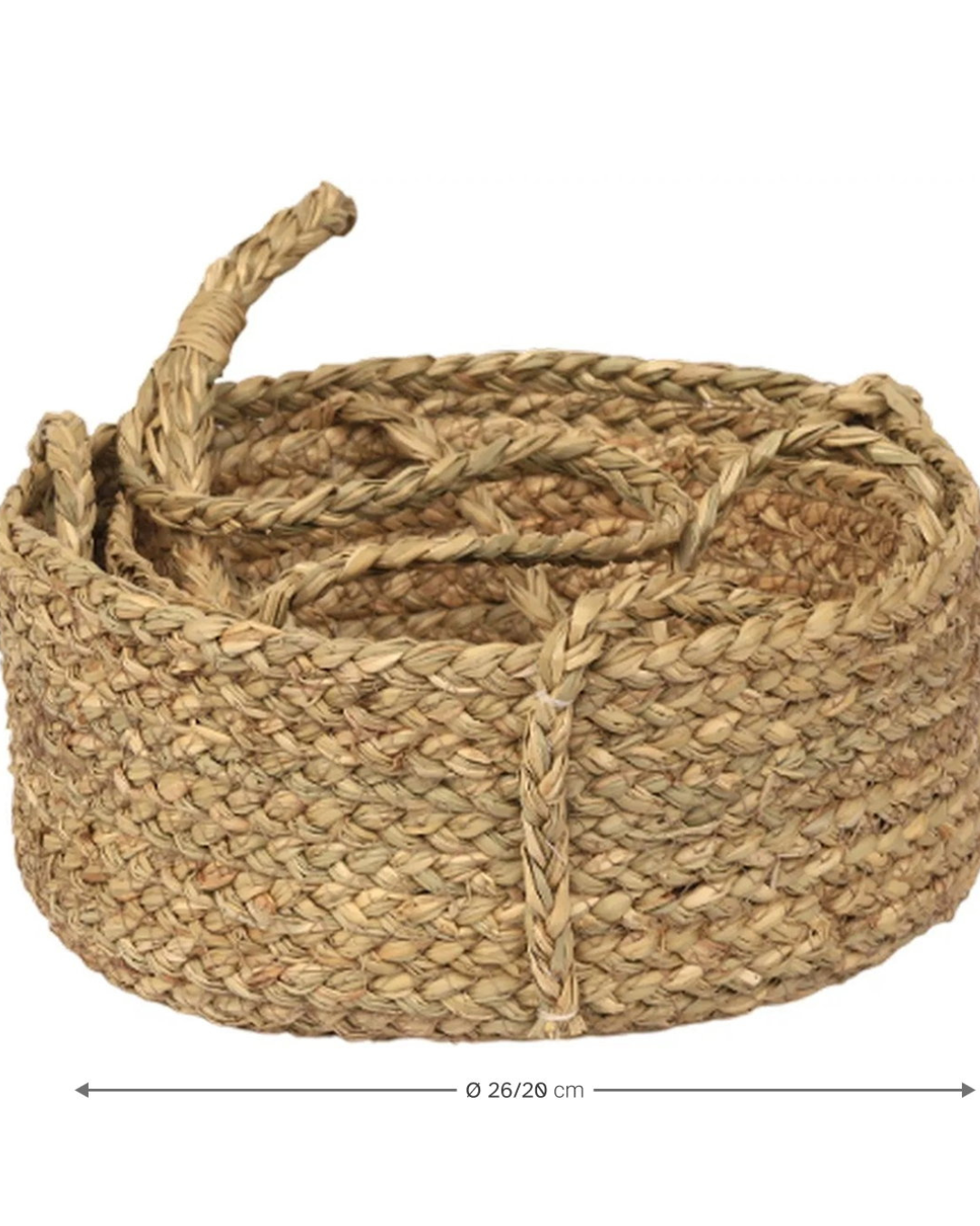 Ψάθινη Διπλή Boho Κρεμαστή Γλάστρα / Κασπώ Φ26/20x82 εκ. Φυσικό - Image 6