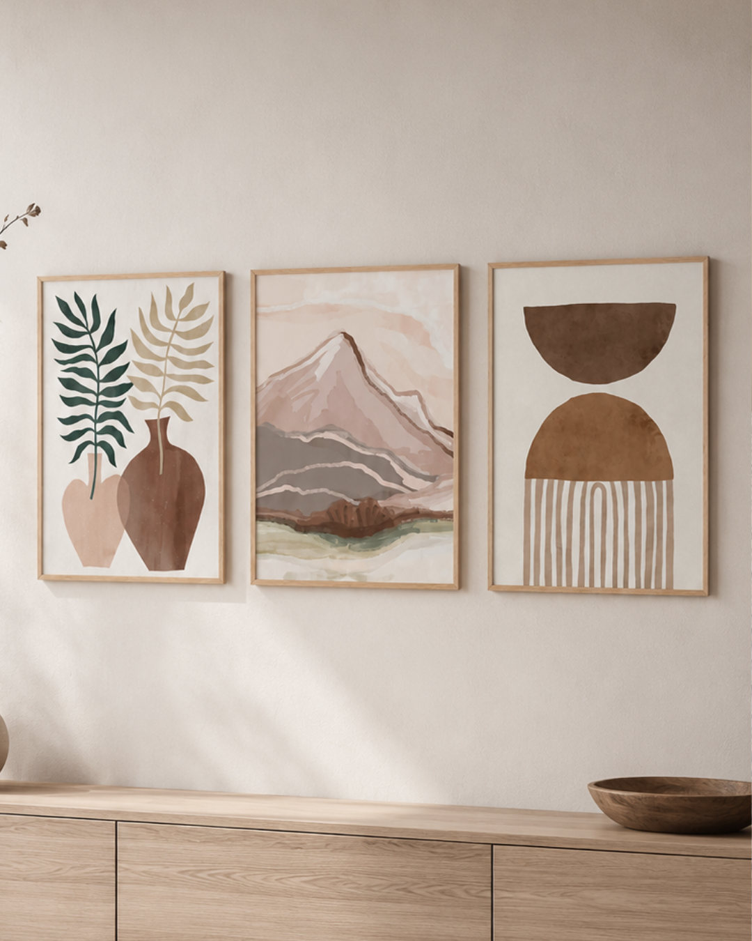 Boho Ξύλινο Κάδρο με Αφίσα Ψηφιακής Εκτύπωσης 33x48 εκ. Πολύχρωμο - Image 2