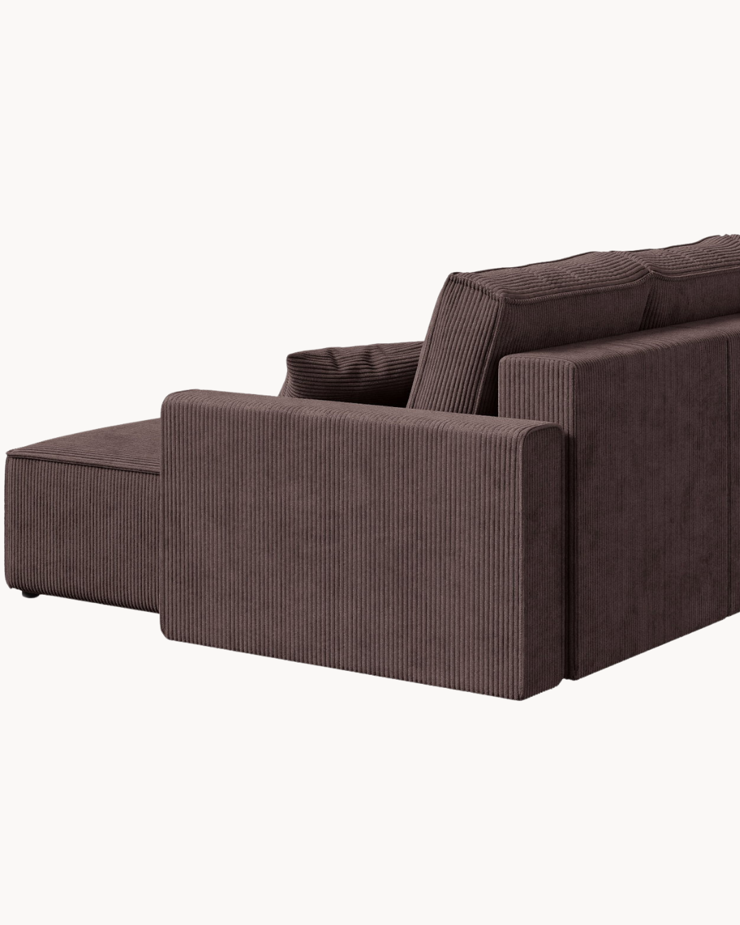 Modern Cozy Γωνιακός Καναπές με Κρεβάτι & Αποθηκευτικό Χώρο 232cm Καφέ - Image 9