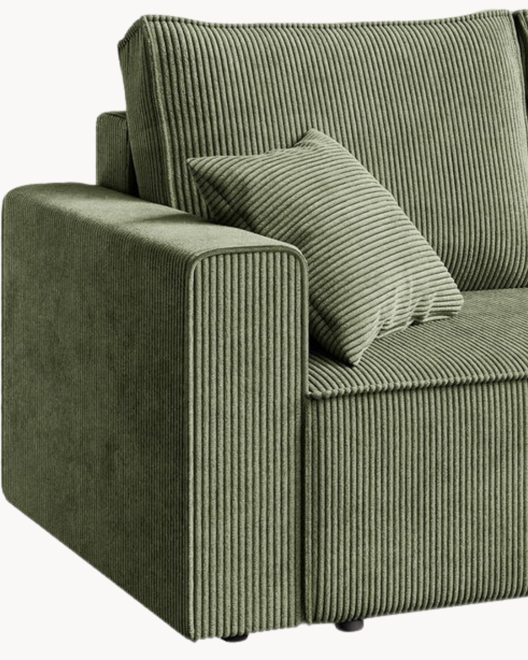 Modern Cozy Γωνιακός Καναπές με Κρεβάτι & Αποθηκευτικό Χώρο 232cm Λαδί - Image 7