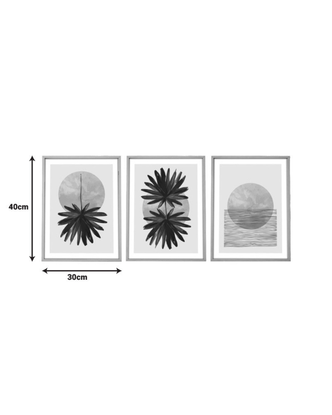 Abstract Σετ 3 τμχ Πινάκων Τοίχου από Ξύλο Πεύκου 30x3x40 εκ. - Image 6