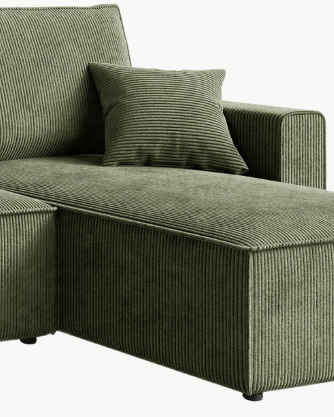 Modern Cozy Γωνιακός Καναπές με Κρεβάτι & Αποθηκευτικό Χώρο 232cm Λαδί - Image 8