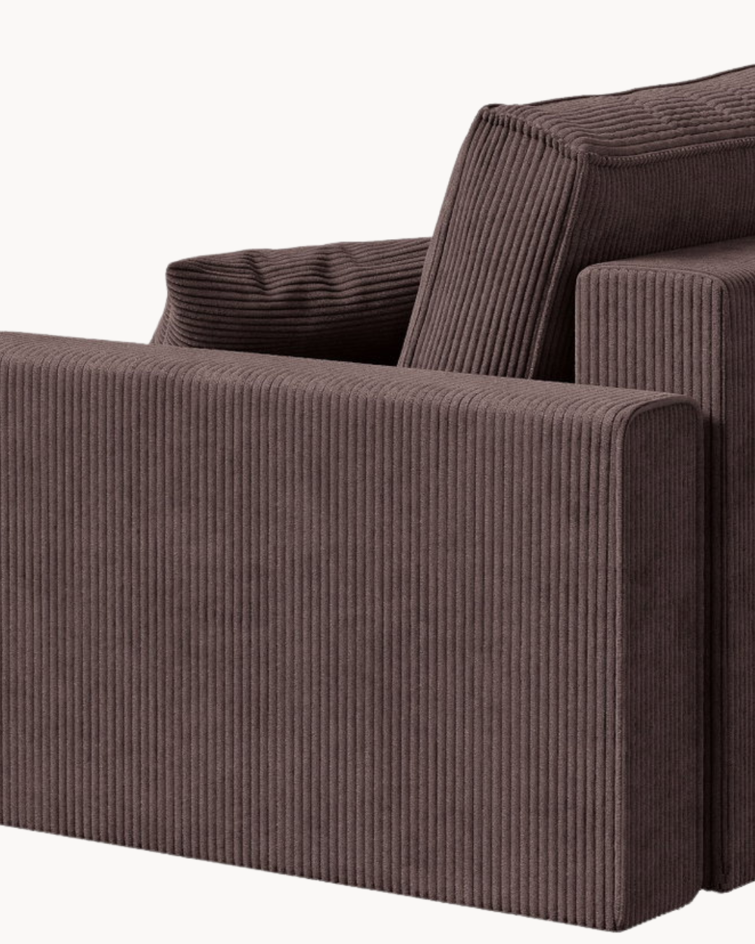 Modern Cozy Γωνιακός Καναπές με Κρεβάτι & Αποθηκευτικό Χώρο 232cm Καφέ - Image 5
