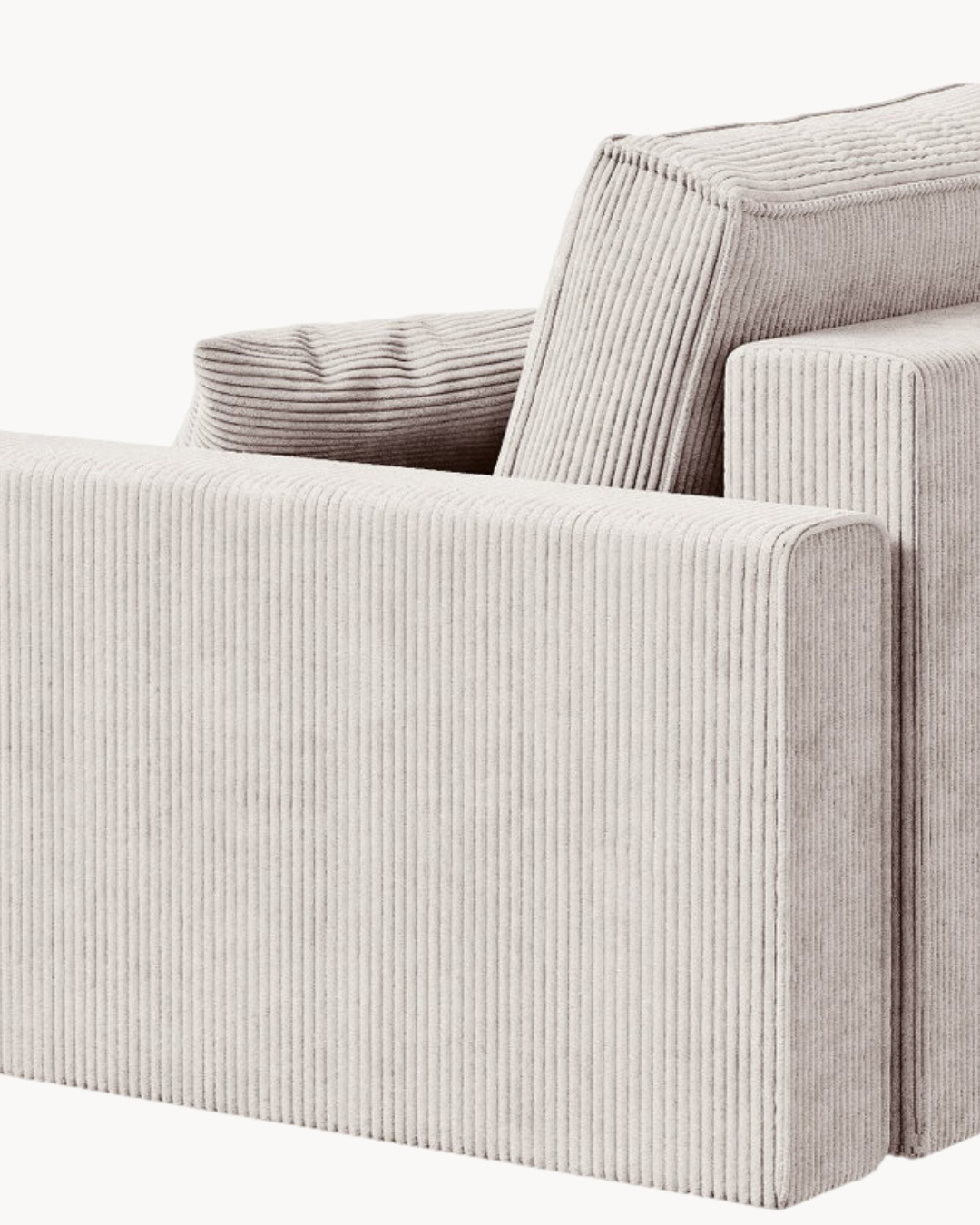 Modern Cozy Γωνιακός Καναπές με Κρεβάτι & Αποθηκευτικό Χώρο 232cm Κρεμ - Image 9