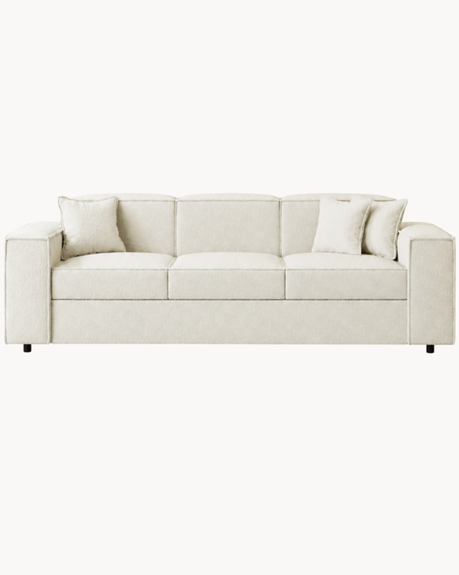 Modern Chic Τριθέσιος Καναπές-Κρεβάτι 252cm Λευκό