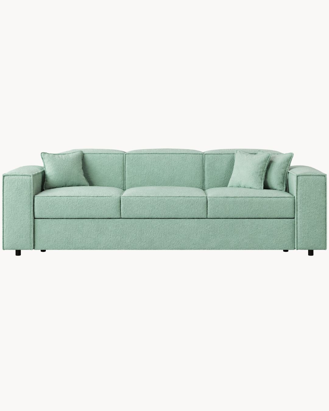 Modern Chic Τριθέσιος Καναπές-Κρεβάτι 252cm Μέντα