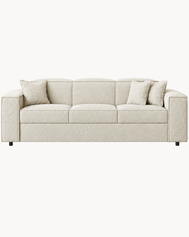 Modern Chic Τριθέσιος Καναπές-Κρεβάτι 252cm Μπεζ