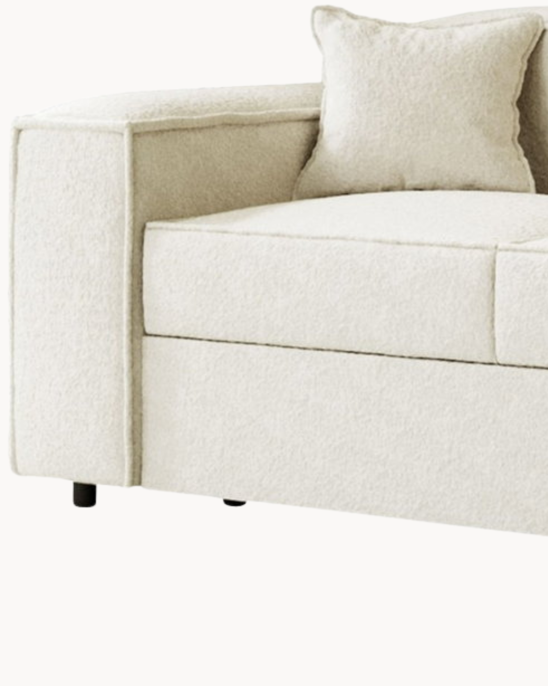 Modern Chic Τριθέσιος Καναπές-Κρεβάτι 252cm Λευκό - Image 5