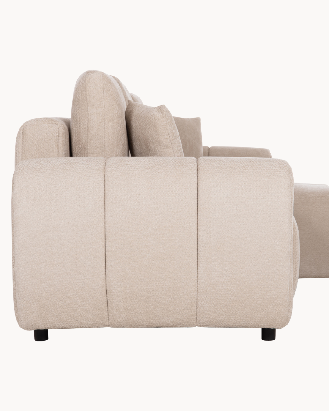 Modern Cozy Γωνιακός Καναπές-Κρεβάτι Chenille 253cm – Μπεζ - Image 7