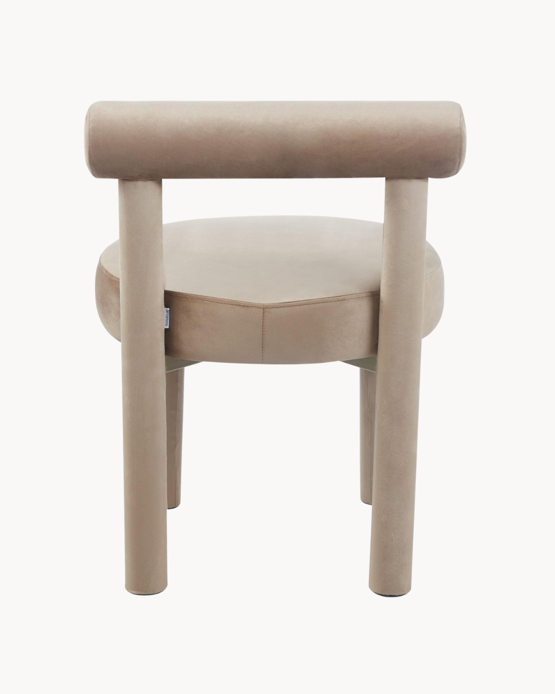Sculptural Καρέκλα με Ύφασμα & Μεταλλικό Σκελετό 53 Μπεζ - Image 5